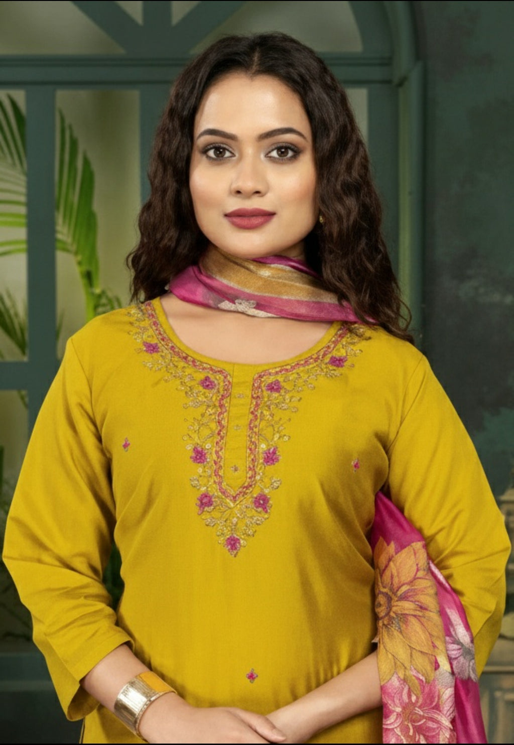 Fancy Roman silk 3pc set item