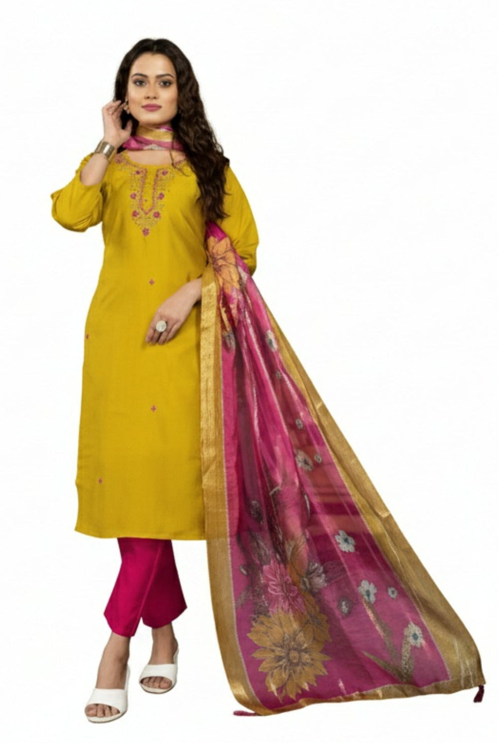 Fancy Roman silk 3pc set item